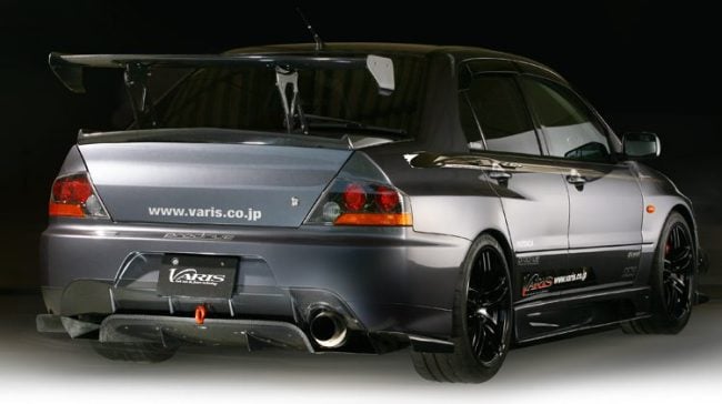VARIS Half-Carbon Ver. 2 Rear Diffuser for 2005-07 Mitsubishi Evo