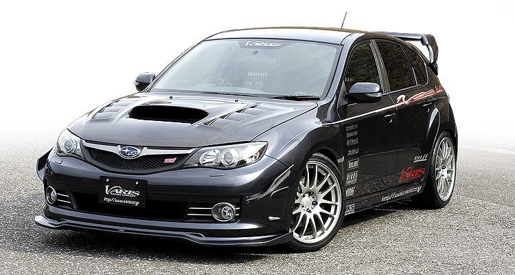 Varis Front Lip Spoiler for OEM Bumper for 2007-14 Subaru WRX STi [GRB] VASU-072/073