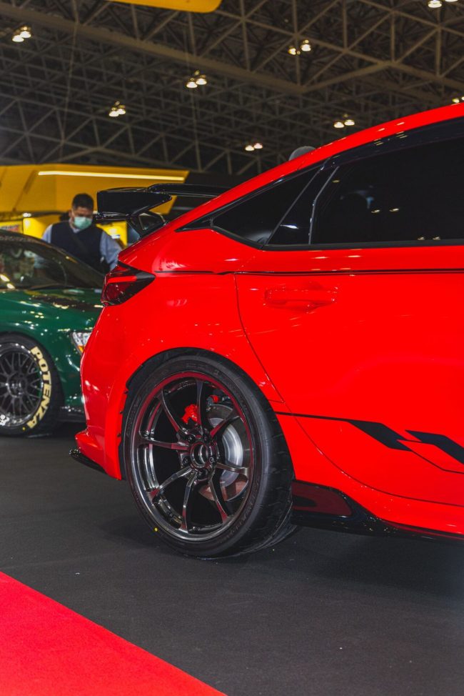 パーツ FiR COMPOSITE WING WHEEL F/R SET Varis ARISING-1 Carbon+ Rear Wing for FL5 Honda Civic Type R [VAHO